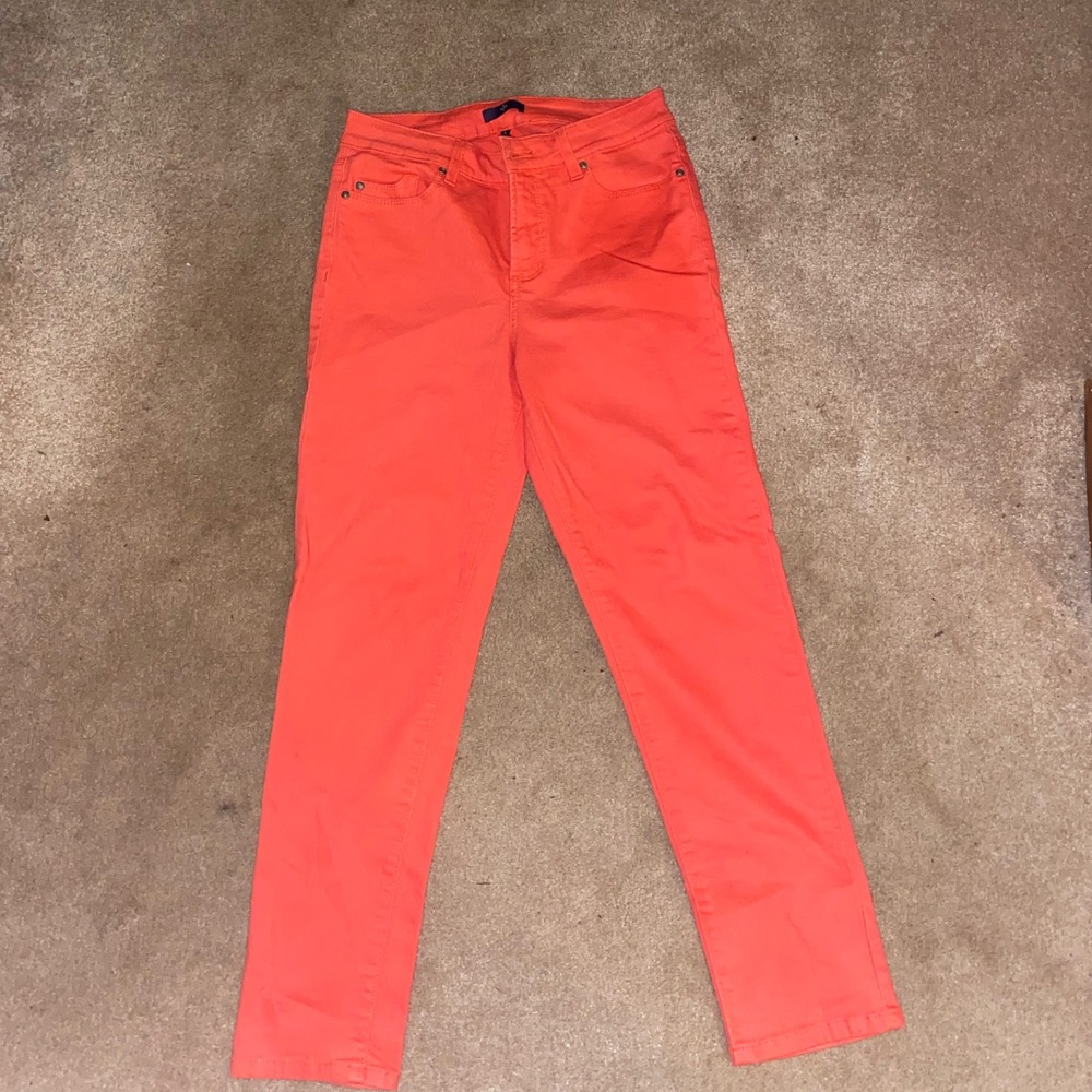 Coral / peach pants for women